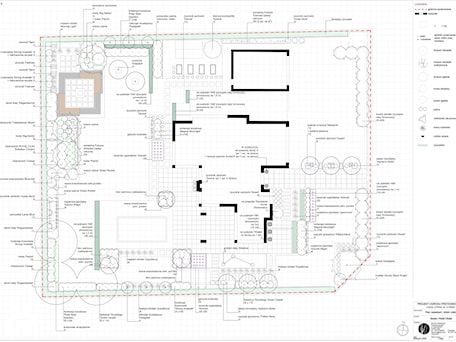 Aranżacje wnętrz - Ogród: Projekt techniczny - Studio Romaniuk. Przeglądaj, dodawaj i zapisuj najlepsze zdjęcia, pomysły i inspiracje designerskie. W bazie mamy już prawie milion fotografii!