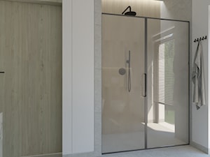 duża łazienka z wanną i prysznicem - zdjęcie od mou studio