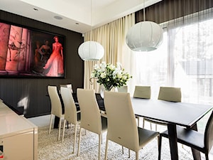 DOM W HAMBURGU - Średnia biała czarna jadalnia jako osobne pomieszczenie, styl nowoczesny - zdjęcie od ASAR projekt