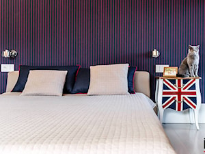 DOM W KOLECZKOWIE - Średnia fioletowa sypialnia, styl nowoczesny - zdjęcie od ASAR projekt