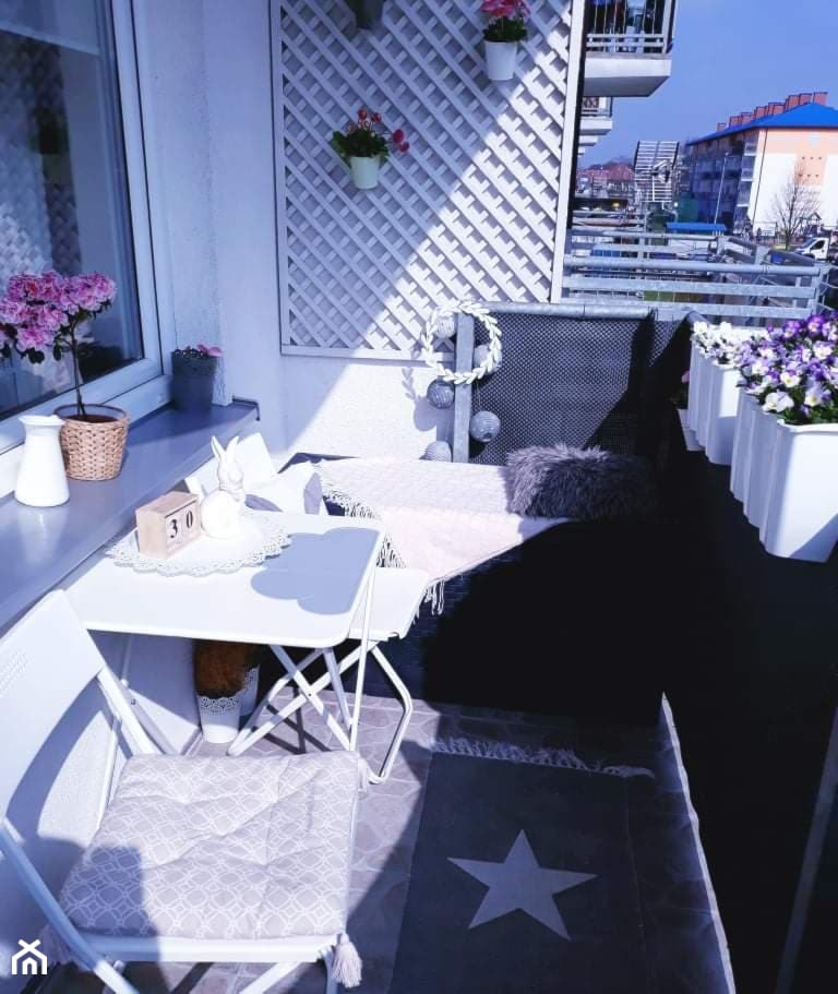 Balkon Pani Aldony - Taras, styl skandynawski - zdjęcie od Inspiracje użytkowników