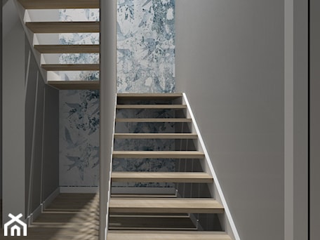 Aranżacje wnętrz - Schody: Drewniane schody z elementem bieli - Modelim. Przeglądaj, dodawaj i zapisuj najlepsze zdjęcia, pomysły i inspiracje designerskie. W bazie mamy już prawie milion fotografii!