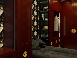 Garderoba w stylu nowoczesnego Art Deco