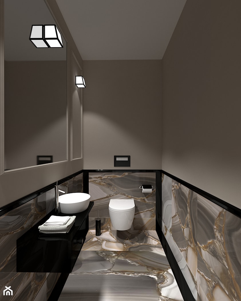 Toaleta w stylu nowoczesnego Art Deco - zdjęcie od Modelim - Homebook