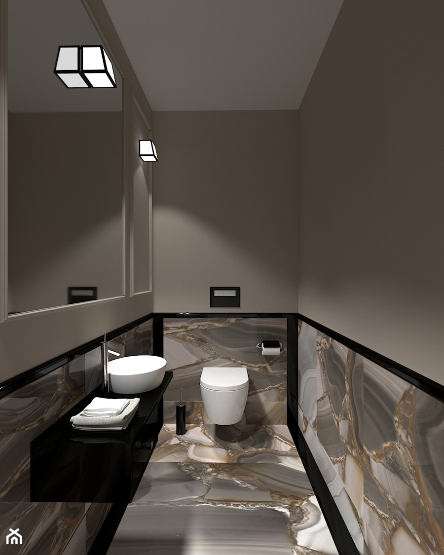 Toaleta w stylu nowoczesnego Art Deco - zdjęcie od Modelim