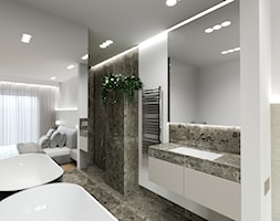 Sypialnia z otwartą łazienką - Łazienka, styl nowoczesny - zdjęcie od KAT interiors - Homebook