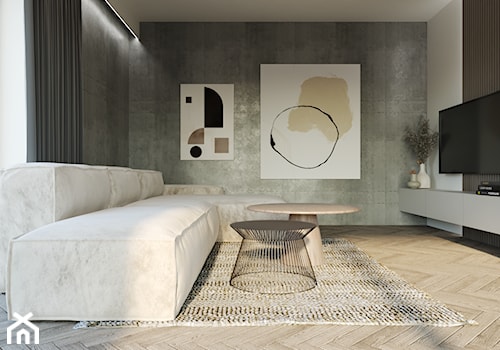 Salon z jadalnią - Salon, styl minimalistyczny - zdjęcie od KAT interiors