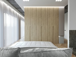 Sypialnia z otwartą łazienką - Sypialnia, styl nowoczesny - zdjęcie od KAT interiors