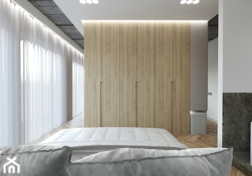 Sypialnia z otwartą łazienką - Sypialnia, styl nowoczesny - zdjęcie od KAT interiors