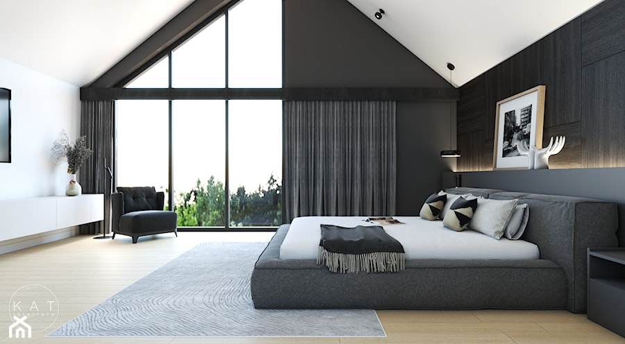 Sypialnia na poddaszu - Sypialnia, styl minimalistyczny - zdjęcie od KAT interiors