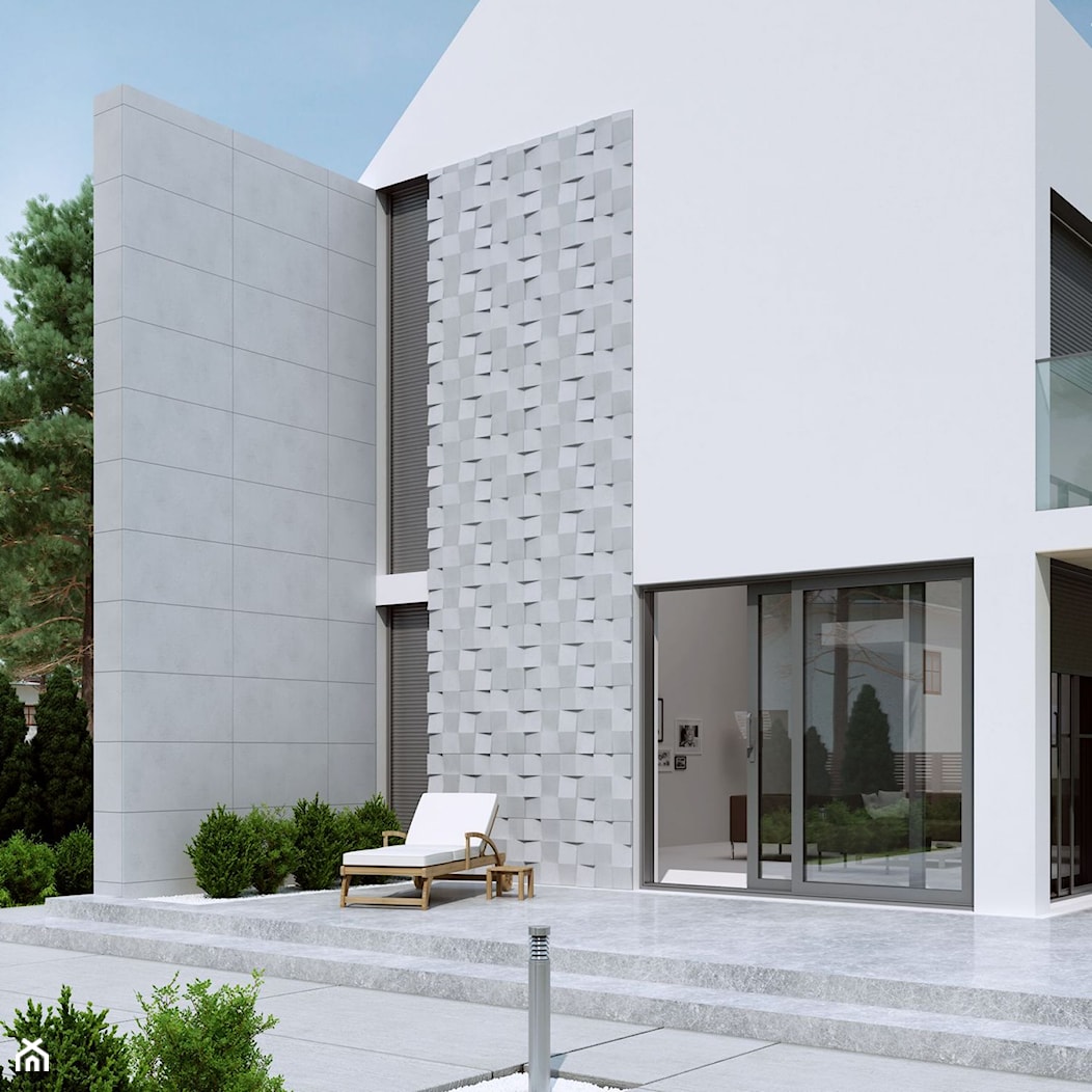 Elewacyjny panel ścienny 3D betonowy - beton architektoniczny - WENEVE.COM - zdjęcie od WENEVE.COM | Beton architektoniczny | Donice betonowe | Sklep online | Showroom Rzeszów - Homebook