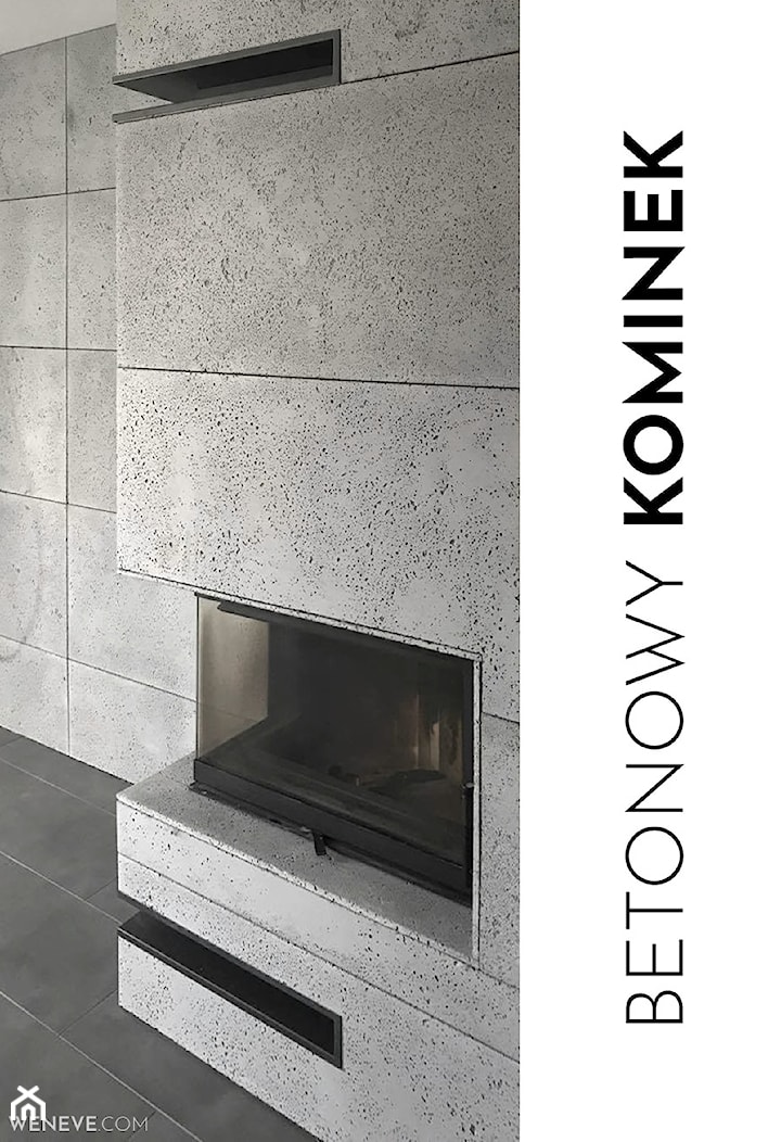 Kominek betonowy - obudowa kominka - beton architektoniczny - WENEVE.COM - zdjęcie od WENEVE.COM | Beton architektoniczny | Donice betonowe | Sklep online | Showroom Rzeszów - Homebook