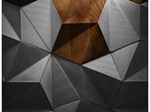 Panel ścienny 3D betonowy i drewniany - beton architektoniczny - WENEVE.COM - zdjęcie od WENEVE.COM | Beton architektoniczny | Donice betonowe | Sklep online | Showroom Rzeszów