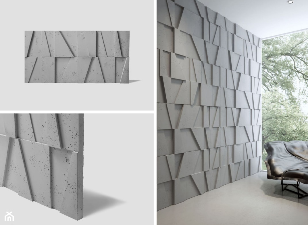 Panel ścienny 3D betonowy - beton architektoniczny - WENEVE.COM - zdjęcie od WENEVE.COM | Beton architektoniczny | Donice betonowe | Sklep online | Showroom Rzeszów - Homebook