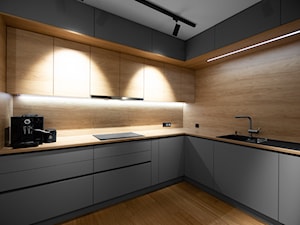 Ciepła i funkcjonalna przestrzeń kuchenna 