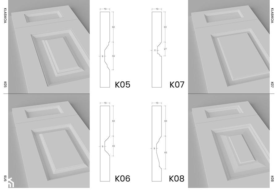 KB | kolekcja KLASIKOA - zdjęcie od KBCUT | studio | fronty meblowe