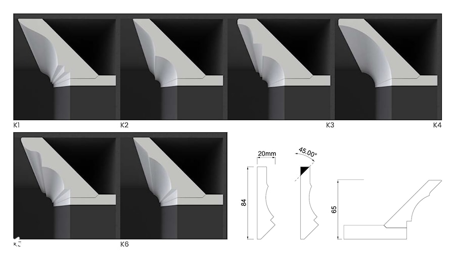 KB | listwy wieńczące - zdjęcie od KBCUT | studio | fronty meblowe