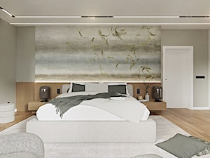 Duża nowoczesna sypialnia - zdjęcie od LINIA WNĘTRZ - PROJEKTOWANIE WNĘTRZ DOMÓW I MIESZKAŃ