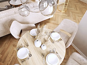 Okrągły stół jadalniany | LINIA WNĘTRZ Aneta Marszolik - zdjęcie od LINIA WNĘTRZ - PROJEKTOWANIE WNĘTRZ DOMÓW I MIESZKAŃ