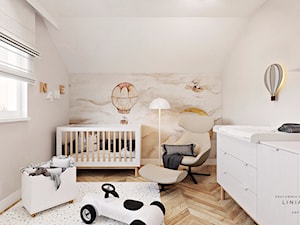 Tapeta w pokoju niemowlęcia | LINIA WNĘTRZ Aneta Marszolik - zdjęcie od LINIA WNĘTRZ - PROJEKTOWANIE WNĘTRZ DOMÓW I MIESZKAŃ