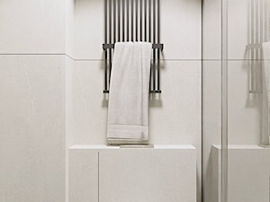 Toaleta w jasnej łazience - zdjęcie od LINIA WNĘTRZ - PROJEKTOWANIE WNĘTRZ DOMÓW I MIESZKAŃ