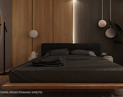 Projekt nowoczesnej sypialni - zdjęcie od LINIA WNĘTRZ - PROJEKTOWANIE WNĘTRZ DOMÓW I MIESZKAŃ - Homebook