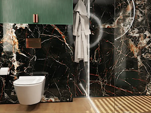 Kabina prysznicowa i toaleta - zdjęcie od LINIA WNĘTRZ - PROJEKTOWANIE WNĘTRZ DOMÓW I MIESZKAŃ