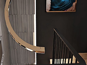 Klatka schodowa z loftową nutą - zdjęcie od LINIA WNĘTRZ - PROJEKTOWANIE WNĘTRZ DOMÓW I MIESZKAŃ