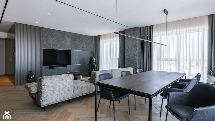 Poznań - Luksusowy Apartament - Jadalnia, styl nowoczesny - zdjęcie od Kamińska Dorota - Pracownia Projektowa