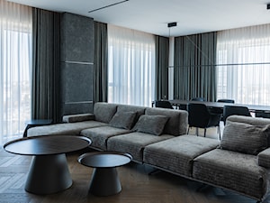 Poznań - Luksusowy Apartament - Salon, styl nowoczesny - zdjęcie od Kamińska Dorota - Pracownia Projektowa