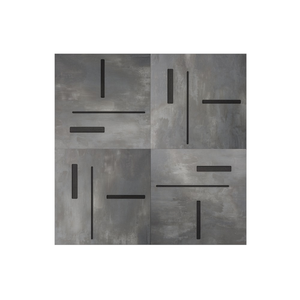 Dekoracja ścienna z betonu – laminat, w rozmiarze 100×100 cm | STRIPES #41 - zdjęcie od OVO - Homebook