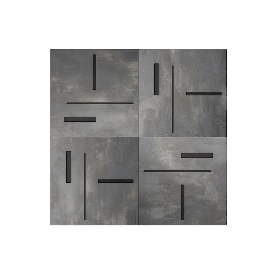 Dekoracja ścienna z betonu – laminat, w rozmiarze 100×100 cm | STRIPES #41 - zdjęcie od OVO