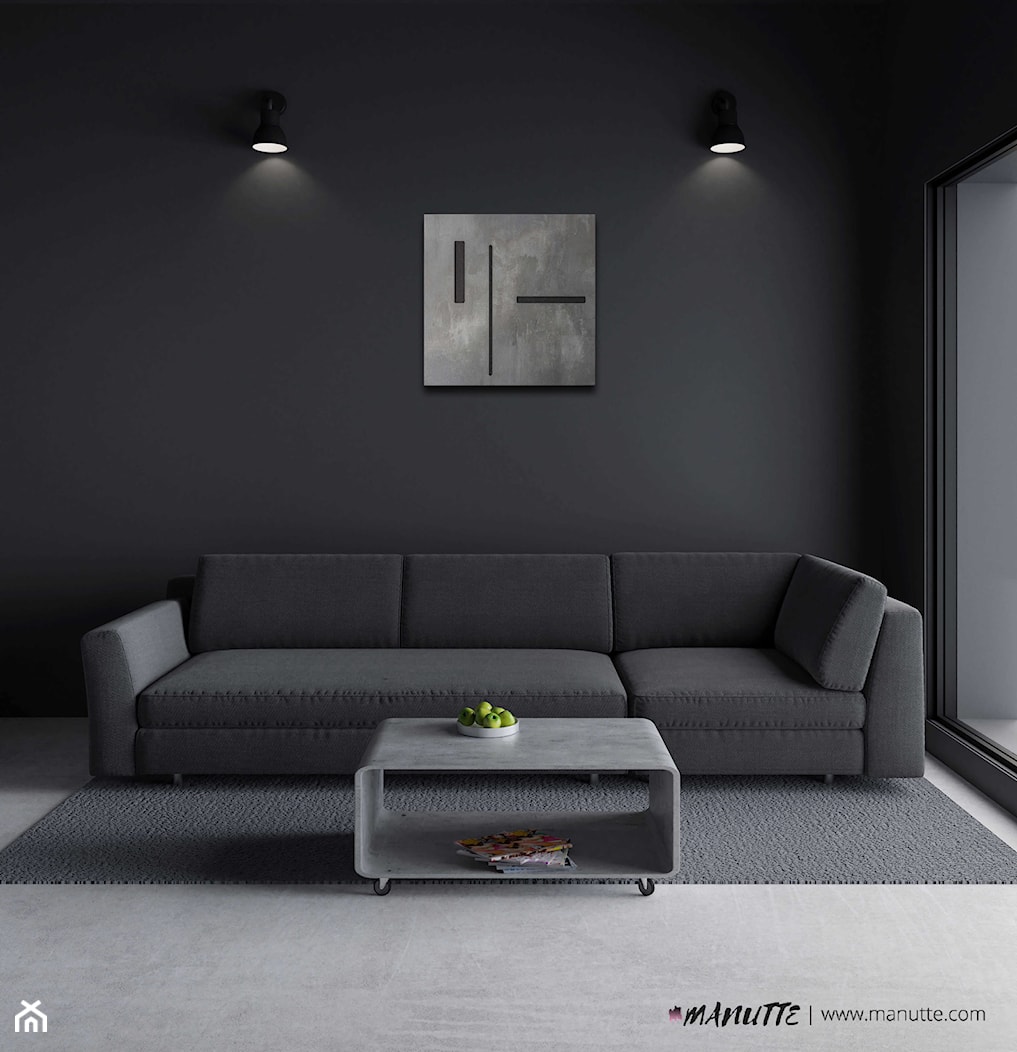 Dekoracja ścienna z betonu – laminat, w rozmiarze 50×50 cm | STRIPES #11 - zdjęcie od OVO - Homebook