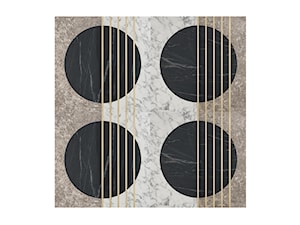 Dekoracja ścienna z laminatów – kamień, beton i złoto, w rozmiarze 100×100 cm | ONYX #41 - zdjęcie od OVO