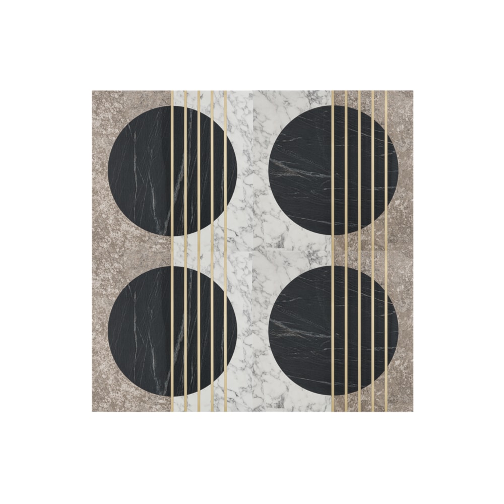Dekoracja ścienna z laminatów – kamień, beton i złoto, w rozmiarze 100×100 cm | ONYX #41 - zdjęcie od OVO - Homebook
