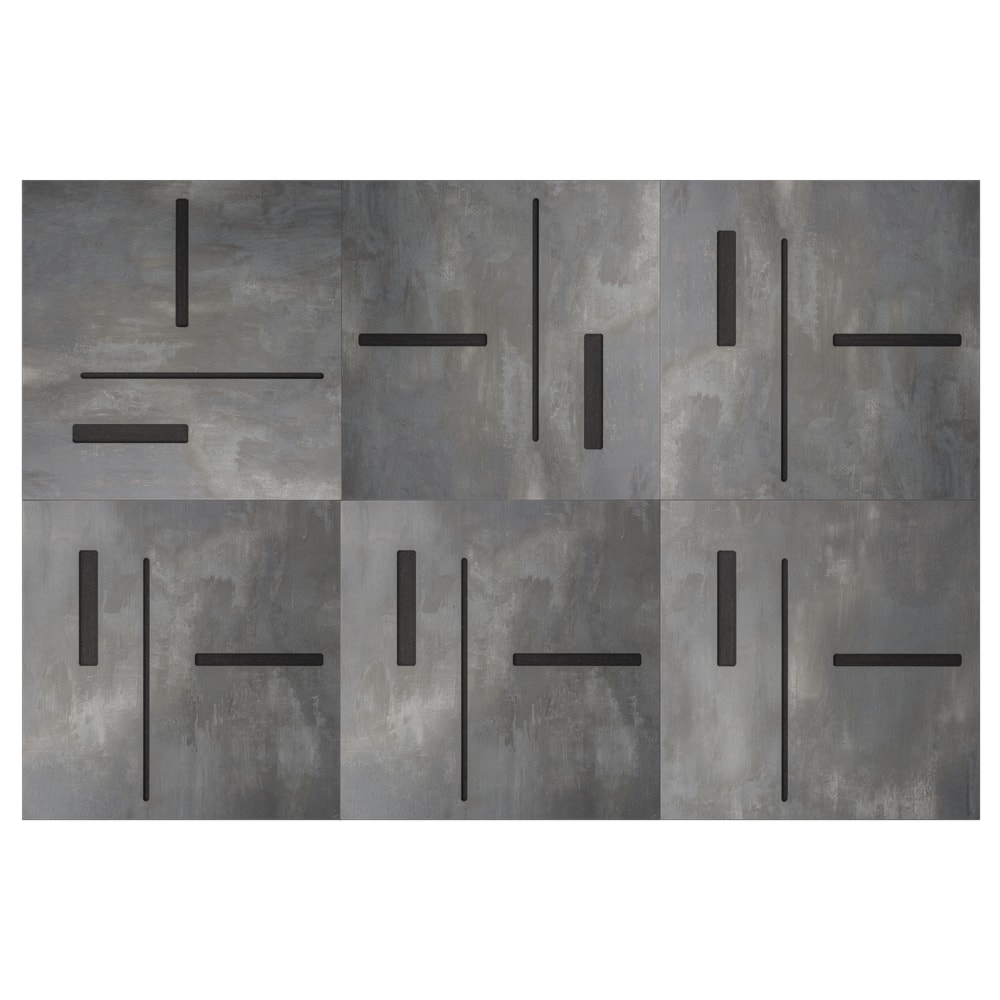 Panel ścienny z betonu – laminat, w rozmiarze 150×100 cm | STRIPES #61 - zdjęcie od OVO - Homebook