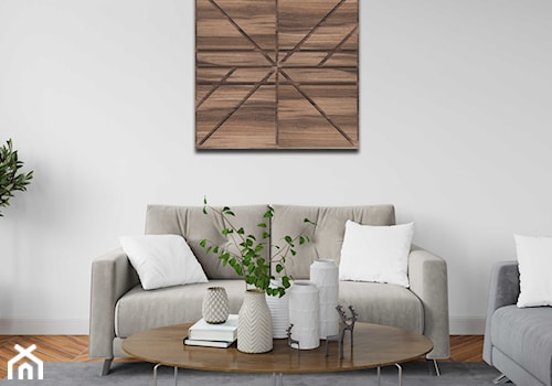 Dekoracja ścienna z laminatu – drewno, w rozmiarze 100×100 cm | KANO #41 - zdjęcie od OVO