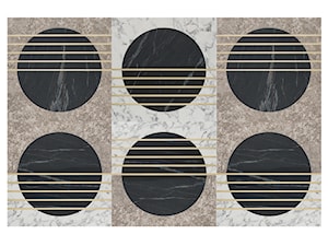 Panel ścienny z laminatów – kamień, beton i złoto, w rozmiarze 150×100 cm | ONYX #61 - zdjęcie od OVO