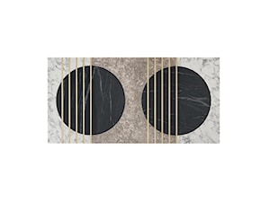 Panel ścienny z laminatów – kamień, beton i złoto, w rozmiarze 100×50 cm | ONYX #21 - zdjęcie od OVO