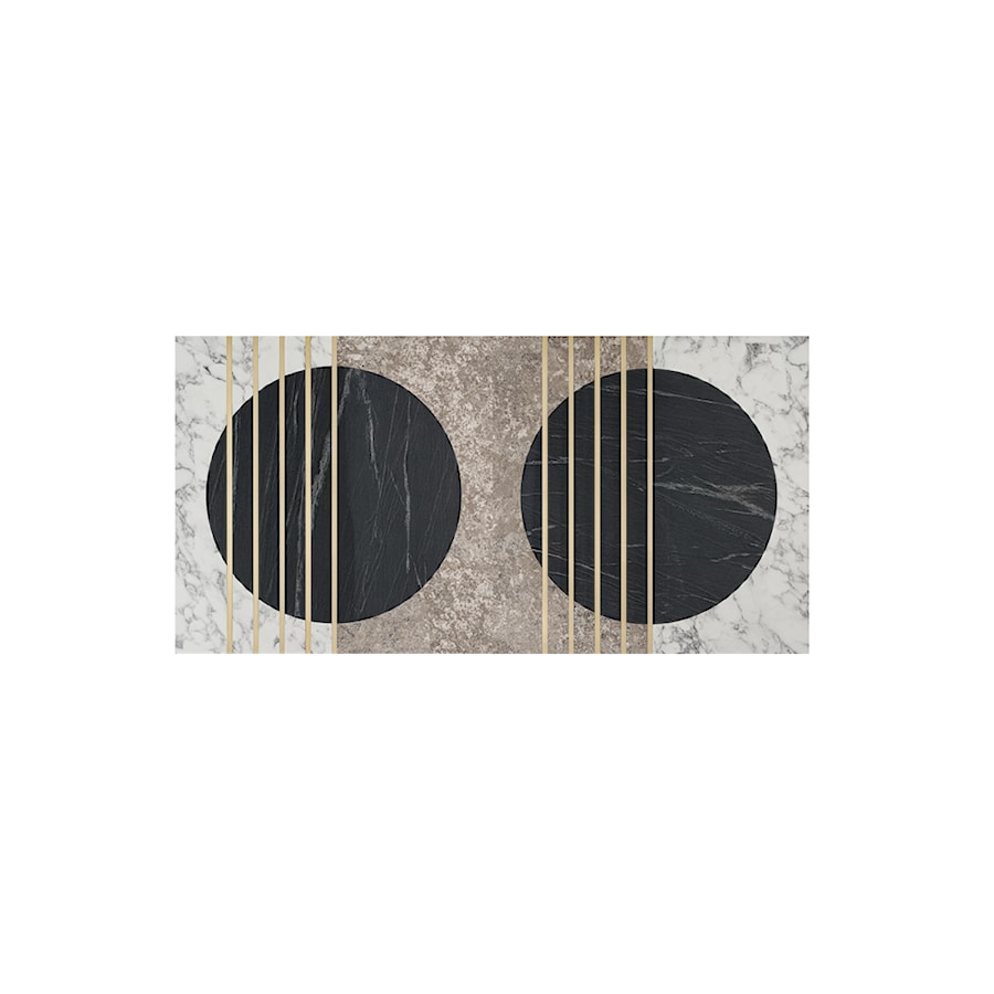Panel ścienny z laminatów – kamień, beton i złoto, w rozmiarze 100×50 cm | ONYX #21 - zdjęcie od OVO