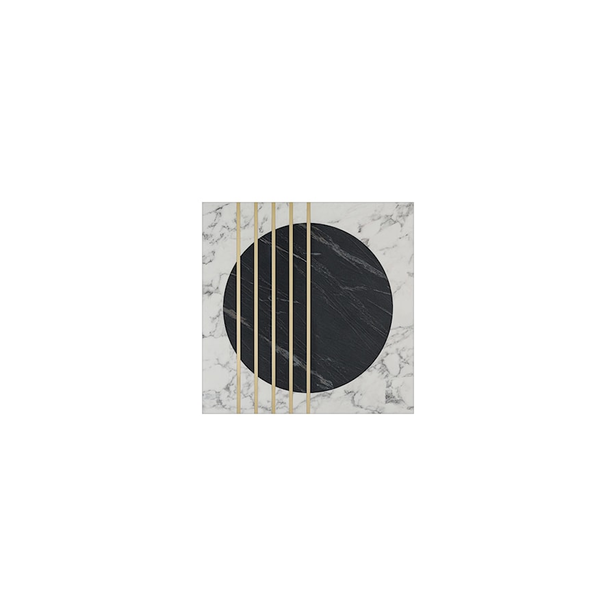 Dekoracja ścienna z laminatów – kamień, beton i złoto, w rozmiarze 50×50 cm - zdjęcie od OVO