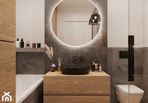 Beskidzka - Średnia bez okna łazienka, styl minimalistyczny - zdjęcie od Łukaszewicz Studio