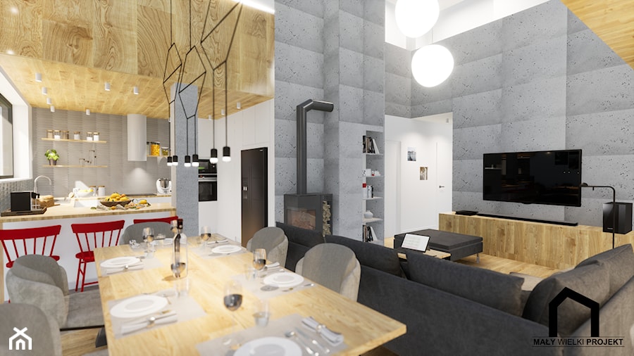 Urokliwy dom w górach - Salon, styl skandynawski - zdjęcie od Mały Wielki Projekt