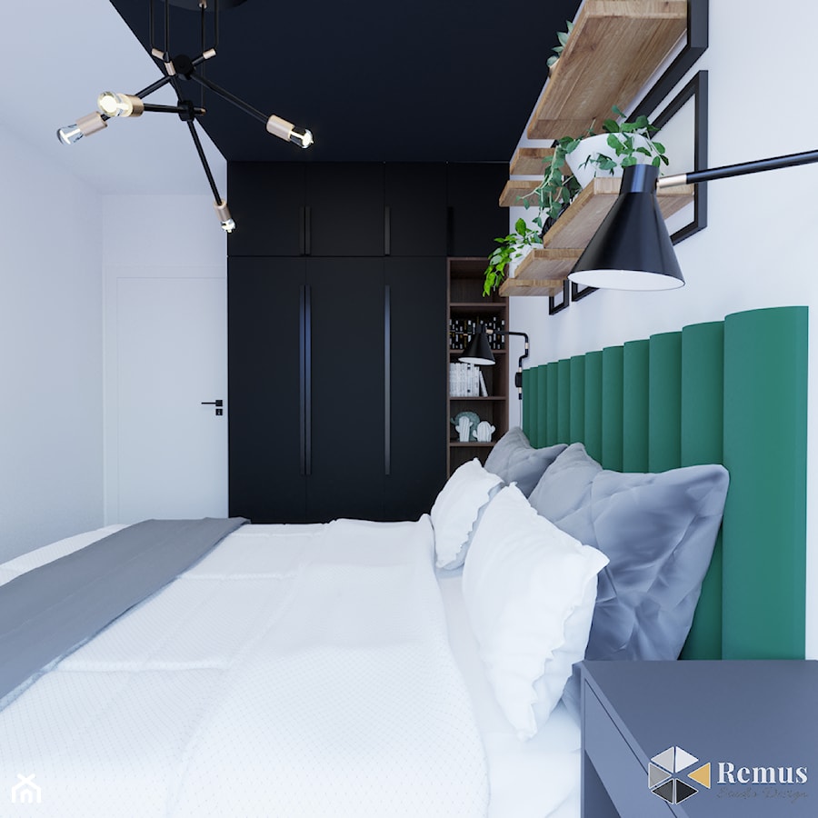 Sypialnia Apartament Popowice - zdjęcie od Remus Studio Design