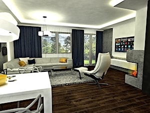 Dom w Dobroszycach - Salon, styl nowoczesny - zdjęcie od Remus Studio Design