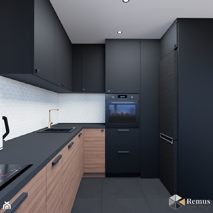 Kuchnia Apartament Popowice - zdjęcie od Remus Studio Design
