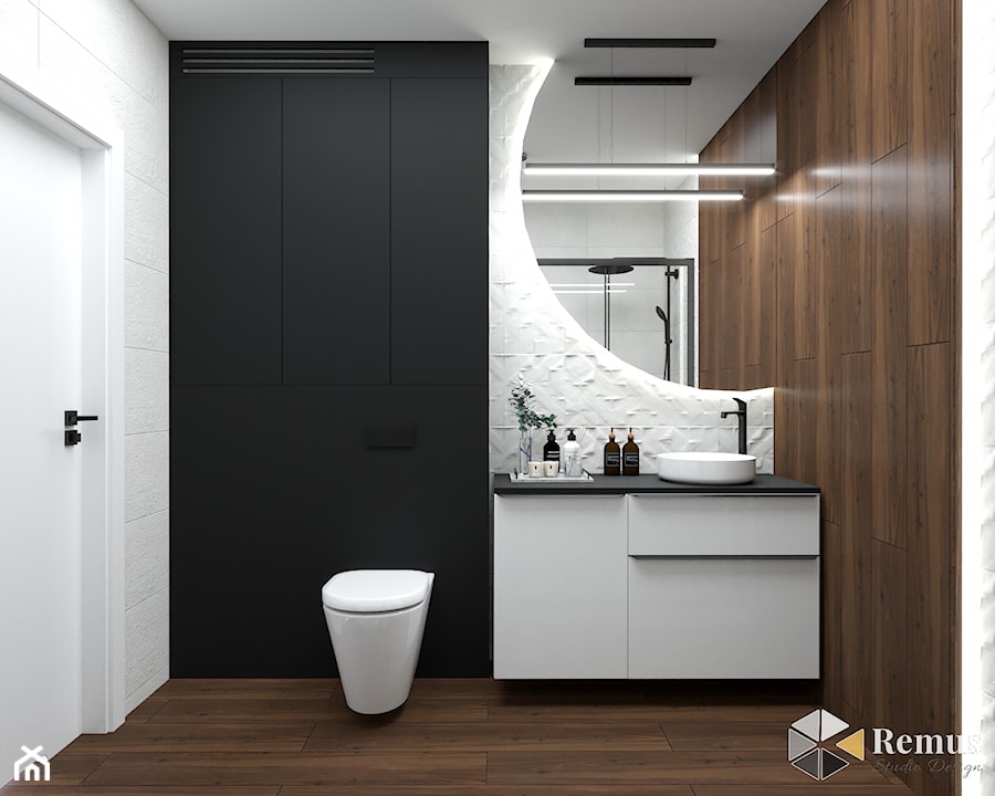 Duża łazienka Apartament Popowice - zdjęcie od Remus Studio Design