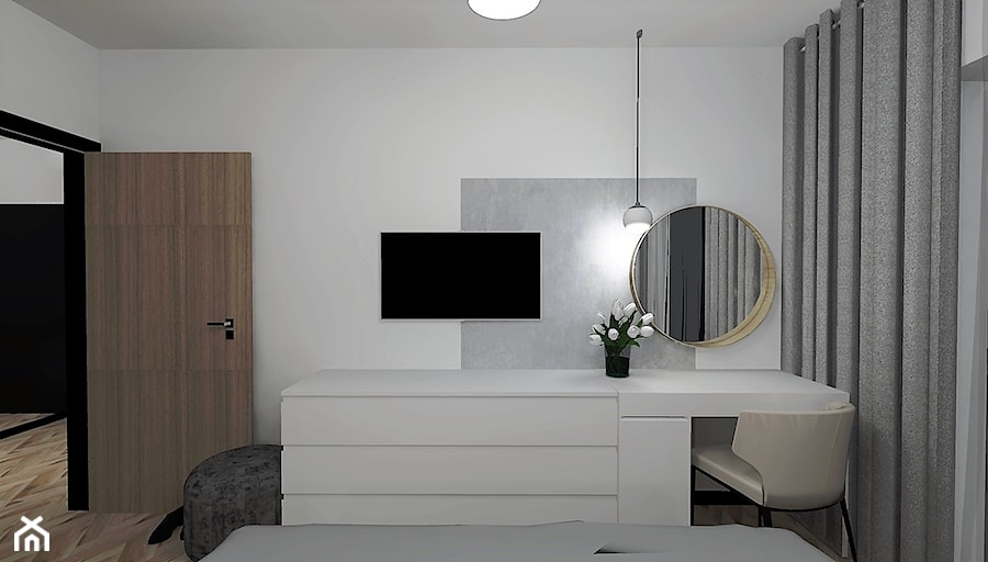 Różanka 2020 - Sypialnia, styl industrialny - zdjęcie od Moie Studio - Autorskie studio projektowania wnętrz