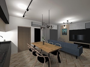 Różanka 2020 - Salon, styl industrialny - zdjęcie od Moie Studio - Autorskie studio projektowania wnętrz