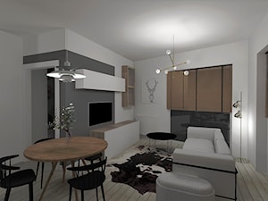 Skandynawskie 40m2 - Biskupin - Salon, styl skandynawski - zdjęcie od Moie Studio - Autorskie studio projektowania wnętrz